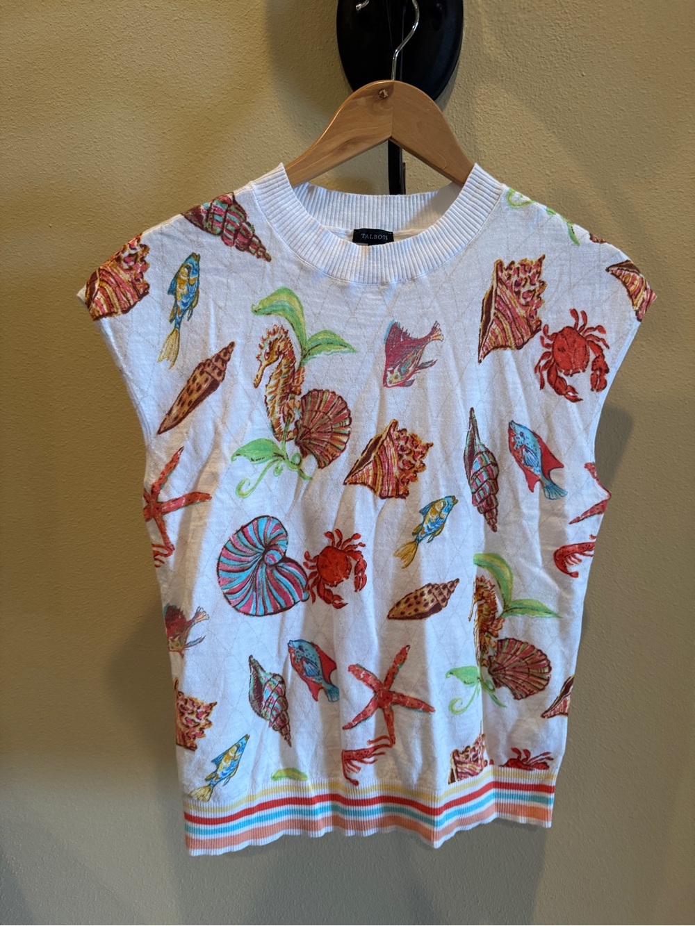 Talbots CAP SLEEVE PULLOVER - UNDERWATER WORLD medium